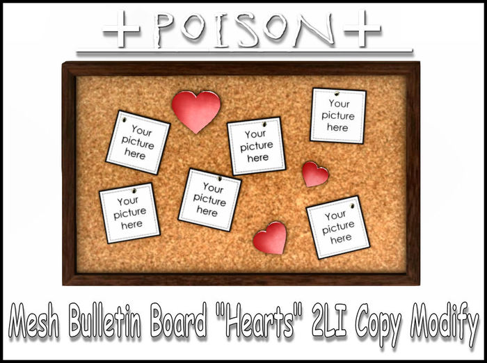 +Poison+ Bulletin Board "Hearts" -FAT PACK- BOX