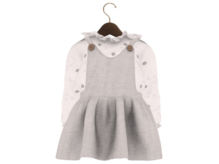 {PL} Pinafore Dress (Grey)