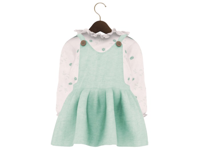 {PL} Pinafore Dress (Mint)