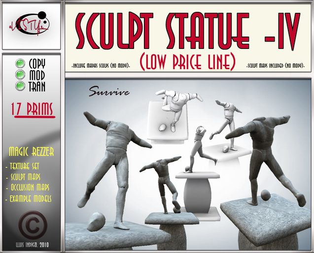 Sculpt Statue 4 by **aVISTYLe** (Low Price Line) - for FULL PERM +TEXTURES !!