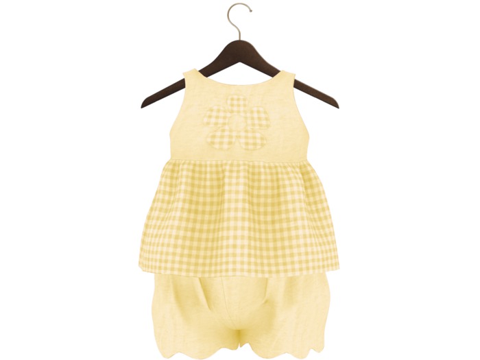 {PL} Gingham Flower Set (Sunshine)