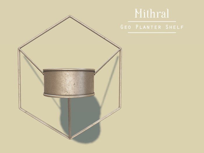 Mithral * Geo Planter Shelf (Silver)