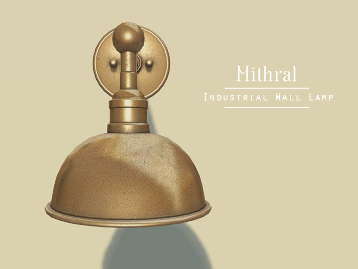 Mithral * Industrial Wall Lamp (Gold)