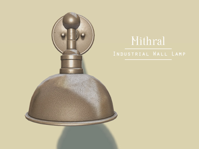 Mithral * Industrial Wall Lamp (Silver)