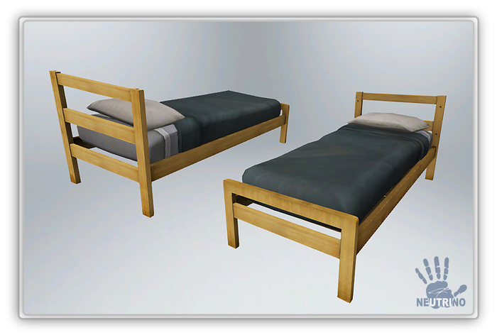 Wooden bed