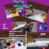 Play Day table & Chair set-crate