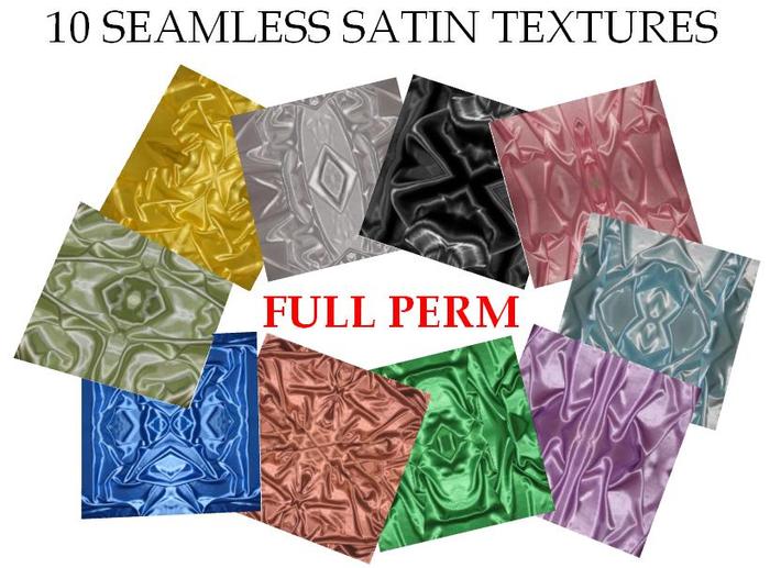10 satin textures seamless - FULL PERM !!!