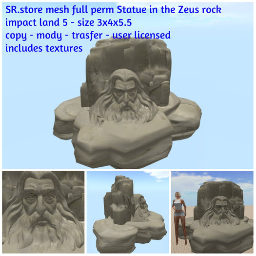 SR.store mesh full perm Statue in the Zeus rock