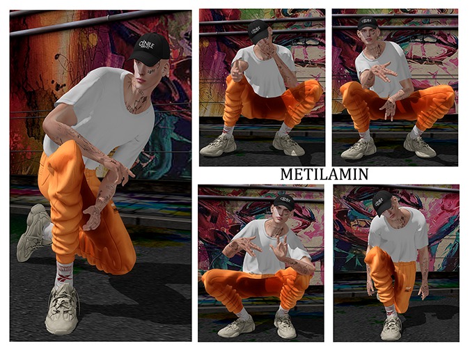 BENTO"METILAMIN".Male Poses set.38