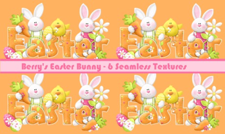 Second Life Marketplace - Berry's Easter Bunny Textures - 6 Seamless ...