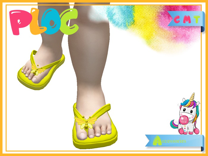:::PLOC::: Butterfly Slipper Yellow