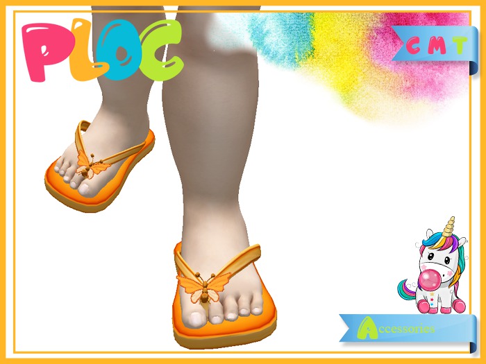 :::PLOC::: Butterfly Slipper Orange