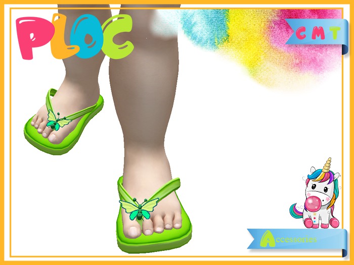 :::PLOC::: Butterfly Slipper Lime