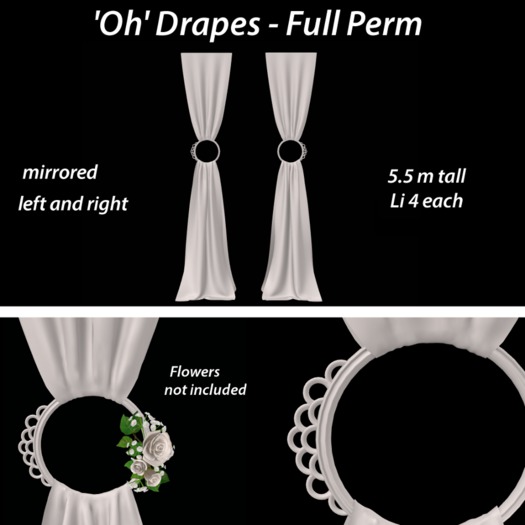 'OH' Drapes - Full Perm