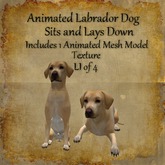 Bad Katz Animated Labrador-Sit and Lay Down