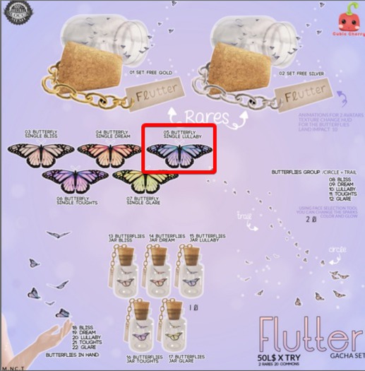 05{Flutter} butterfly single Lullaby BOX .::Cubic Cherry::.