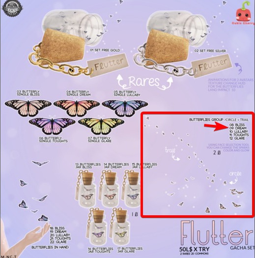 09{Flutter} butterfles group Dream BOX .::Cubic Cherry::.