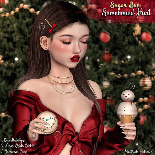 .SugarBun. Bow Hairclips (ADD)