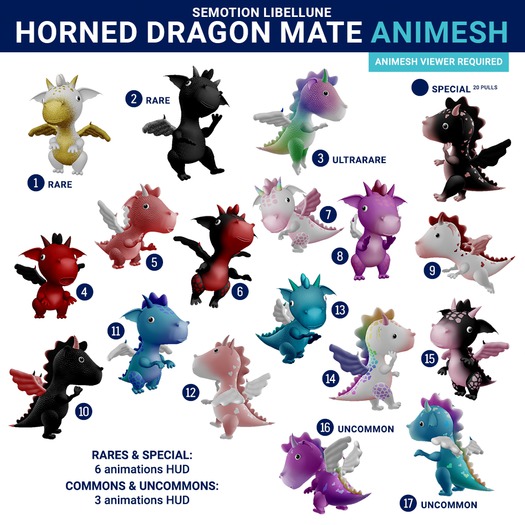 SEmotion Libellune Horned Dragon Mate Ocean #13