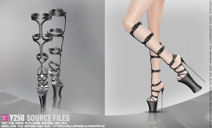 [Y]Full Perm 250 source files High-heel boot