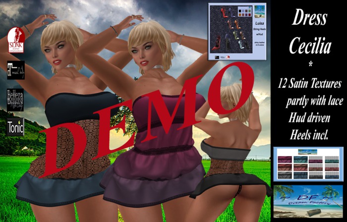 ~DF~DEMO Dress Cecilia w/Hud