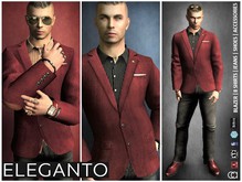 CA SIGNATURE BELLEZA SLINK ADAM ELEGANTO CASUAL OUTFIT BURGUNDY