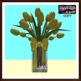 Easter - Vase with Tulips Bouquet - Yellow