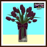 Easter - Vase with Tulips Bouquet - Purple