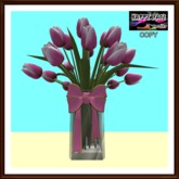 Easter - Vase with Tulips Bouquet - Pink