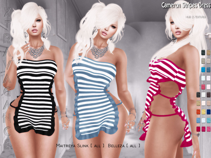::XT:: - Cameron Stripes Dress DEMO