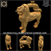 GD MESH FULL PERM STATUE CHINESE LION