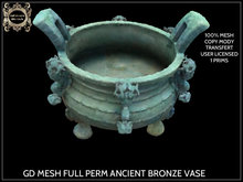 GD MESH FULL PERM ANCIENT BRONZE VASE