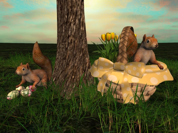 )O( GC: Squirrel Around on Easter BAGGED