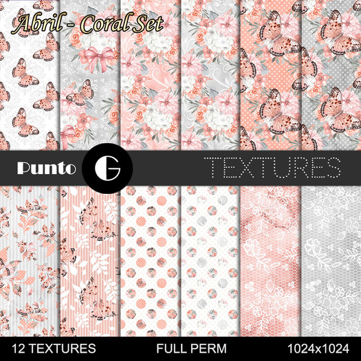 Abril - Coral Set Textures