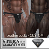 Aesthetic -  black Leather Jock - Custom Order