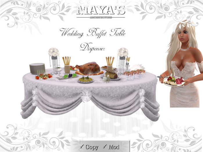 Maya's  -  Wedding Buffet Table / Dispenser
