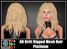 AD Britt Rigged Mesh Hair Platinum