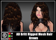 AD Britt Rigged Mesh Hair Brown