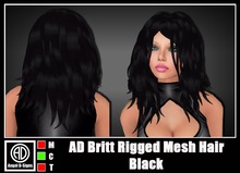 AD Britt Rigged Mesh Hair Black