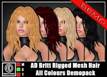 AD Britt Rigged Mesh Hair All Colours Demopack
