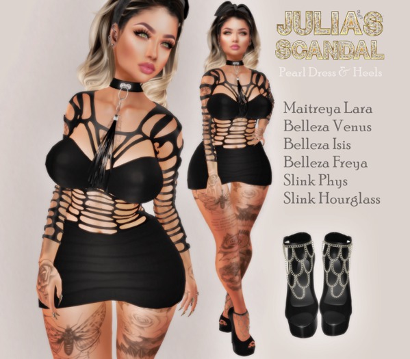 ! Julia's Scandal Pearl Dress & Heels