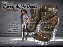 trinixxx Raven Ankle Boots Snakeskin
