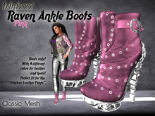 trinixxx Raven Ankle Boots Pink