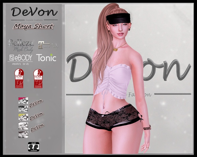 {D.V}Maya Short,Maitreya,eBodyCurvy,Tonic,Slink,Belleza