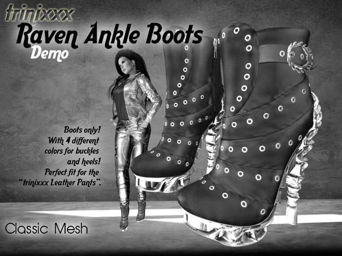trinixxx Raven Ankle Boots DEMO