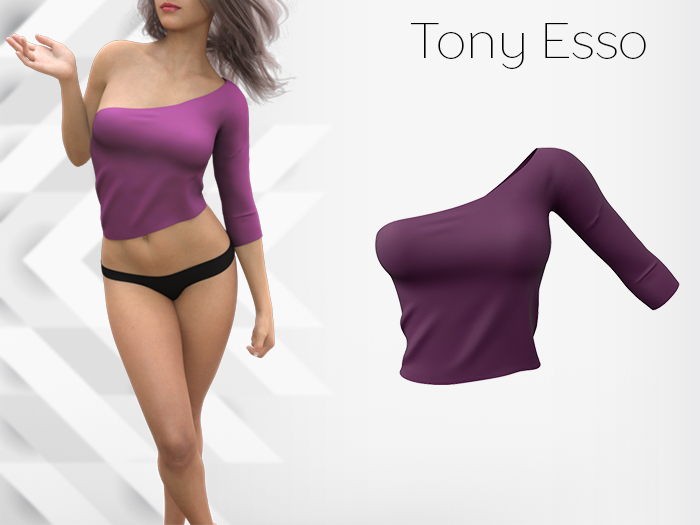 Tony Esso - One shoulder top (Grape)