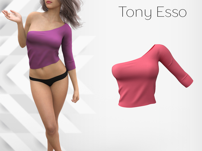 Tony Esso - One shoulder top (Pink)
