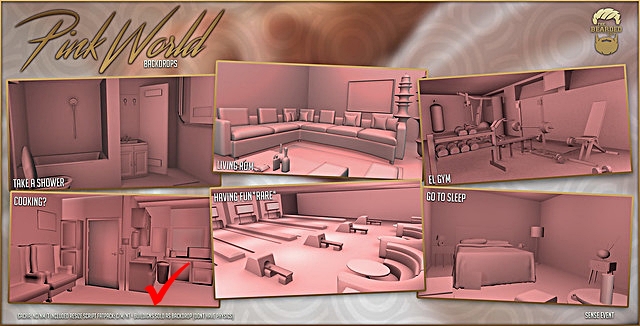 Cooking? - Pink World Backdrops - The Bearded Guy