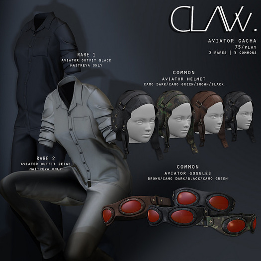 C L A Vv. Aviator Goggles Camo Green