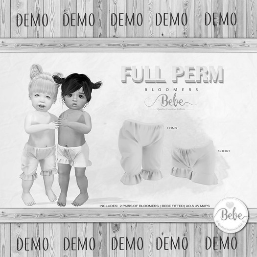 Full Perm Bebe Bloomers DEMO - WEAR to unpack